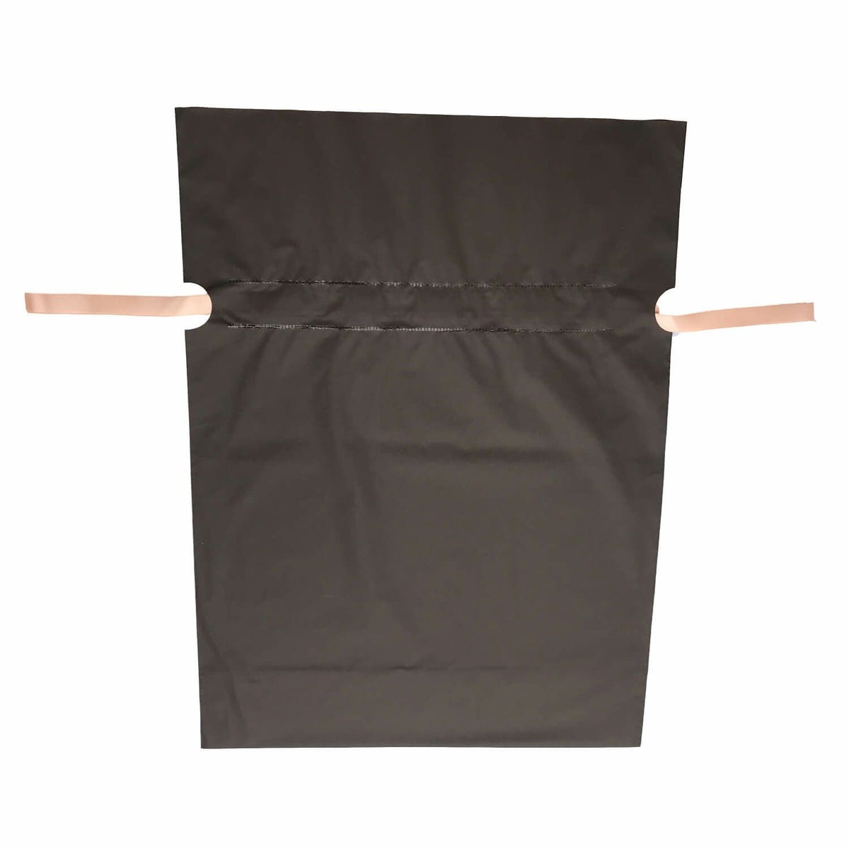 リボン付きギフトバッグ ブラウン L