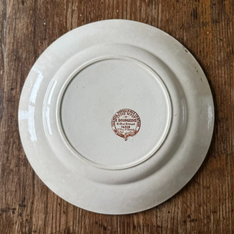 Emile bourgeois お花とレース 平皿 Φ23cm