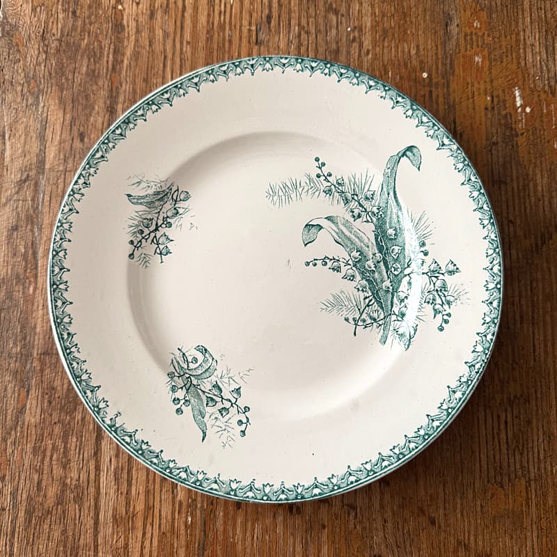 St.Amandinoise サンタマン MUGUET スズラン 平皿 Φ23cm