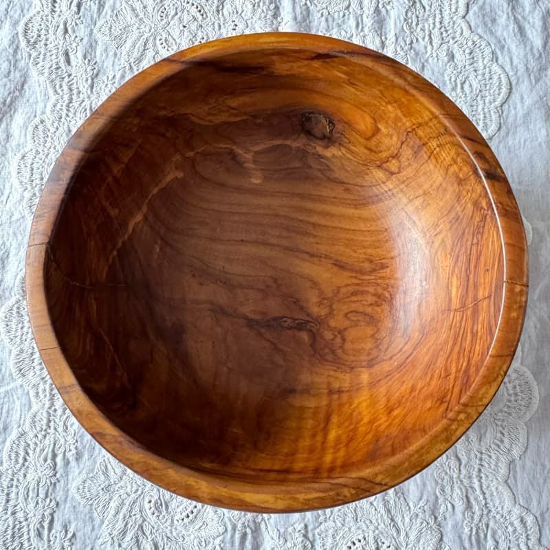 イタリア製 オリーブウッド ボウル大