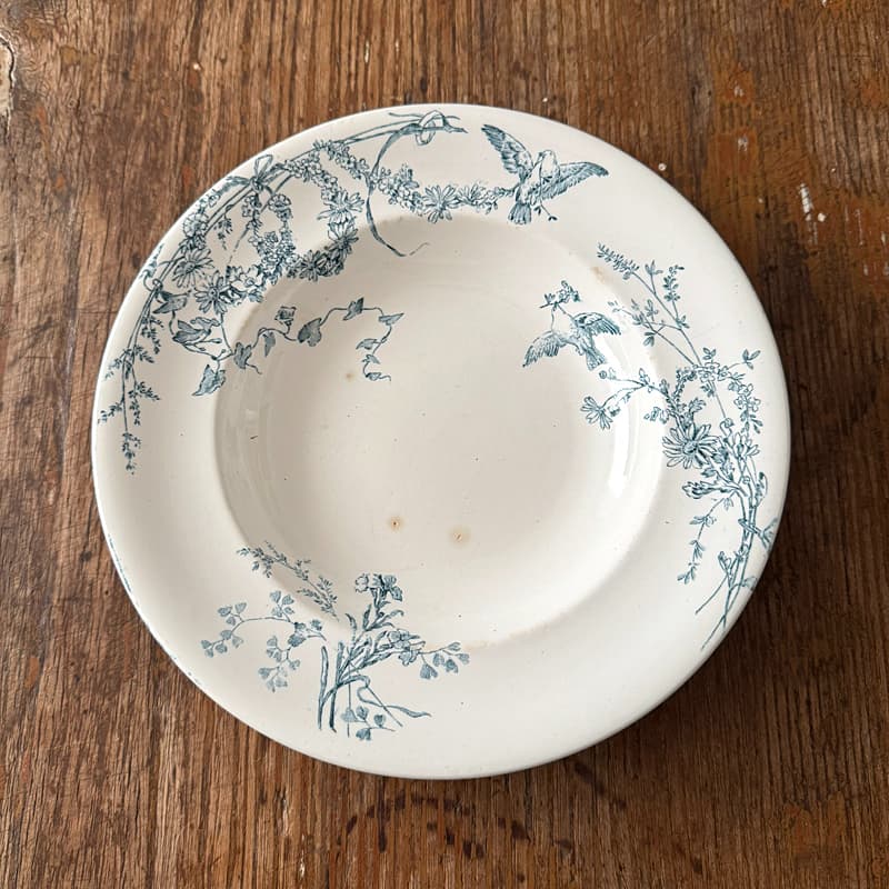 LONGWY MIGNON　花と鳥 深皿